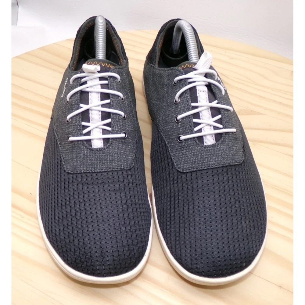 Olukai Nohea Moku No Tie Boat Shoes Mens 8 Gray Breathable Comfort Slip On